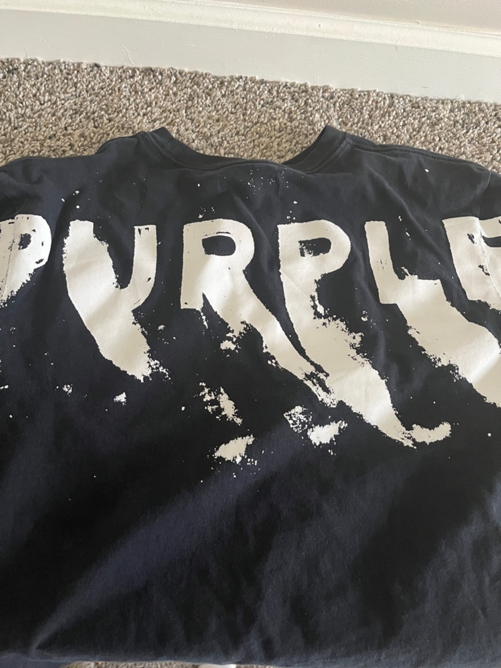Black purple brand shirt